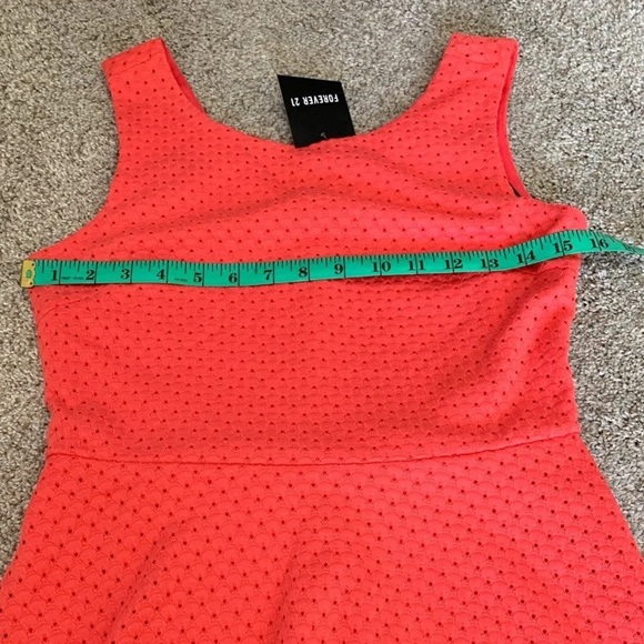 New Eyelet Bright Coral Dress - Picture 5 of 11